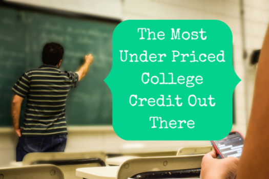 The Most Under Priced College Credit Out There