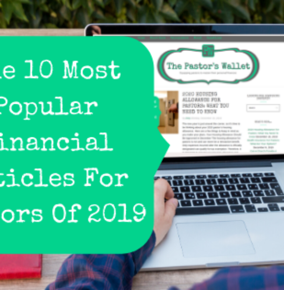 The 10 Most Popular Financial Articles For Pastors Of 2019